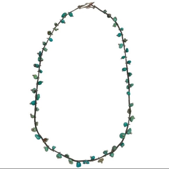 Twist Turquoise & Sterling Silver Necklace! - Picture 7 of 7